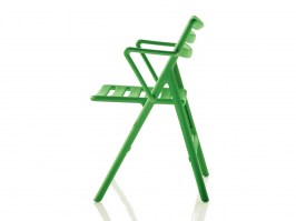 Folding Air Chair with Arms, green
